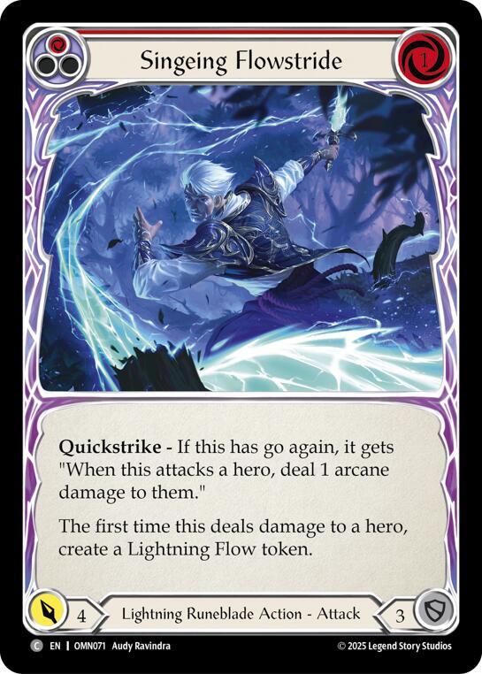 Singeing Flowstride (Red) card image