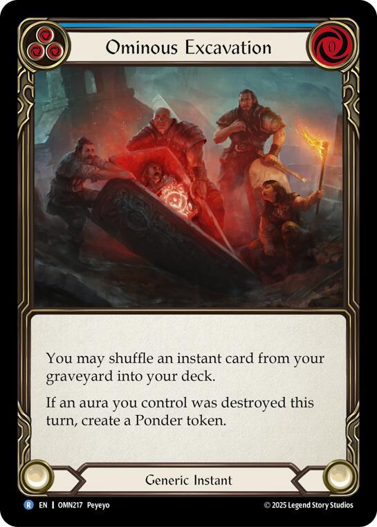 Ominous Excavation (Blue) card image