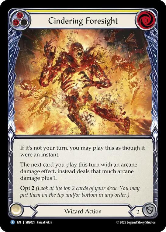Cindering Foresight (Yellow) card image