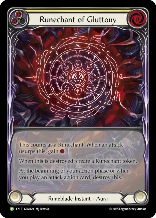 Runechant of Gluttony (Yellow) card image