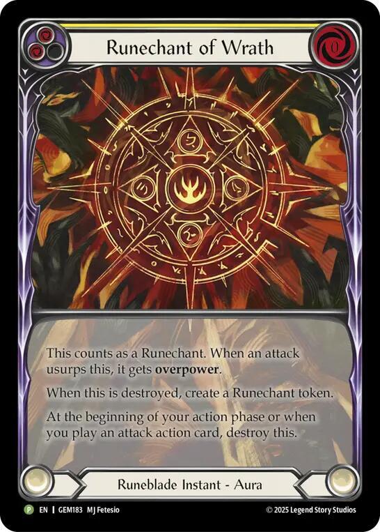 Runechant of Wrath (Yellow) card image