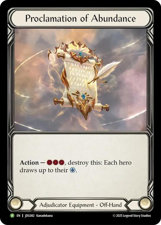 Proclamation of Abundance - JDG082 card image