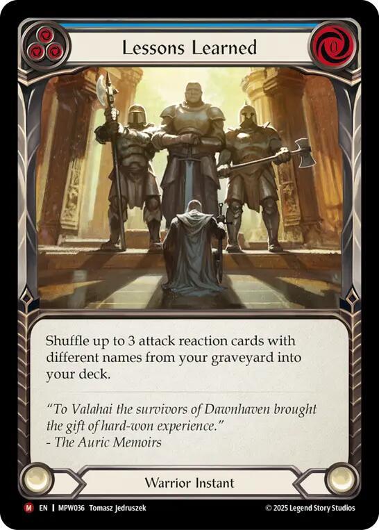 Lessons Learned (Blue) card image