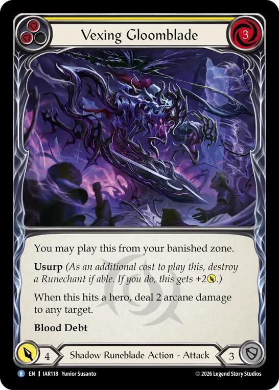 Vexing Gloomblade (Yellow) card image