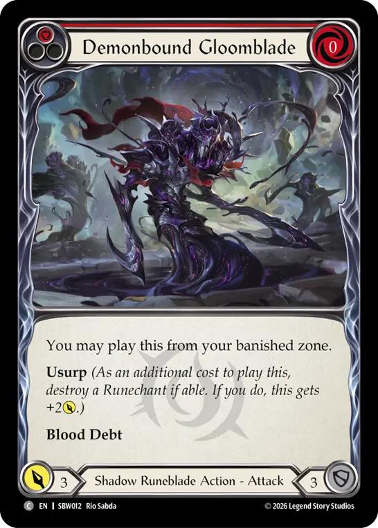 Demonbound Gloomblade (Red) card image