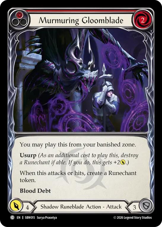 Murmuring Gloomblade (Red) card image