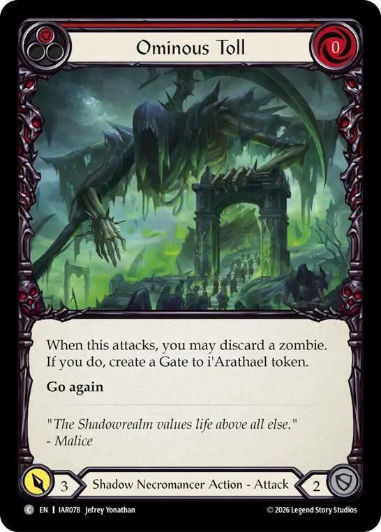 Ominous Toll (Red) card image