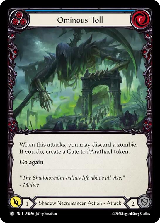 Ominous Toll (Blue) card image