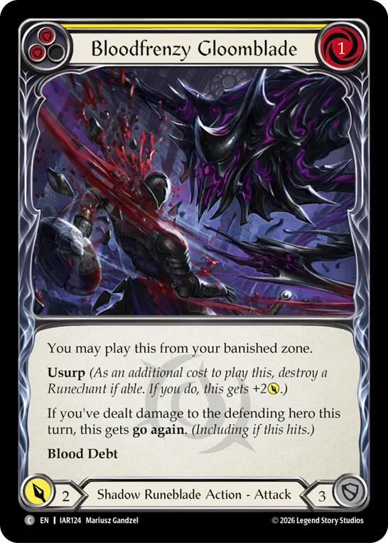 Bloodfrenzy Gloomblade (Yellow) card image