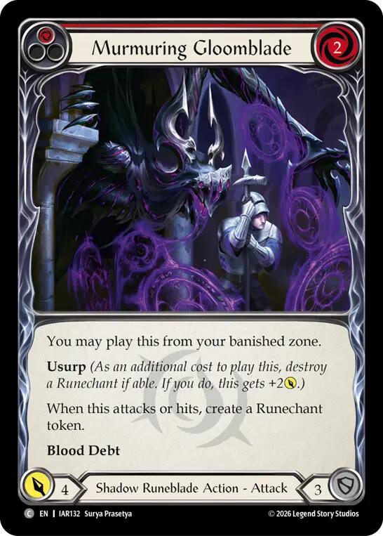 Murmuring Gloomblade (Red) card image