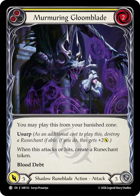 Murmuring Gloomblade (Yellow) card image