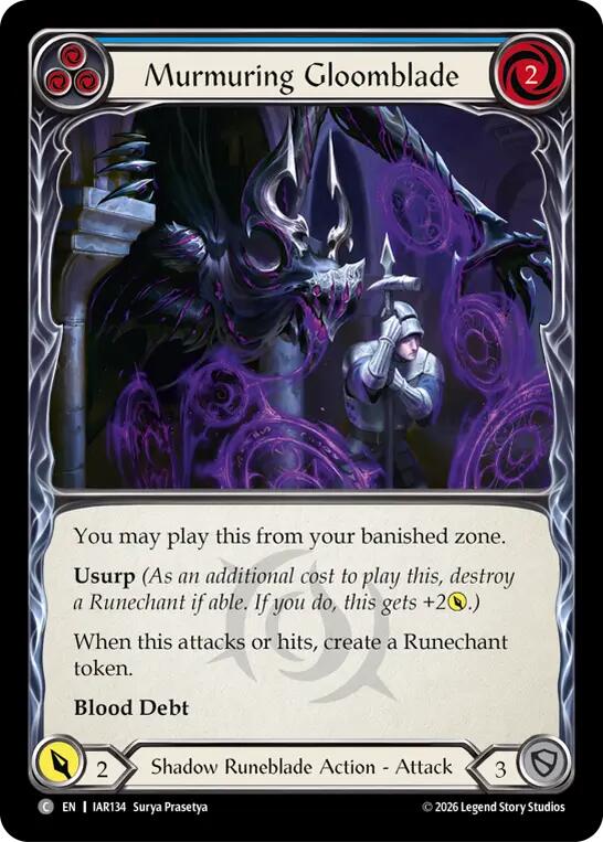 Murmuring Gloomblade (Blue) card image