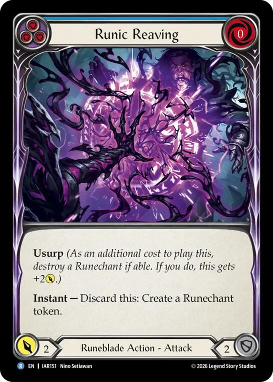 Runic Reaving (Blue) card image