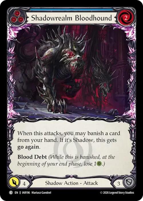 Shadowrealm Bloodhound (Blue) card image