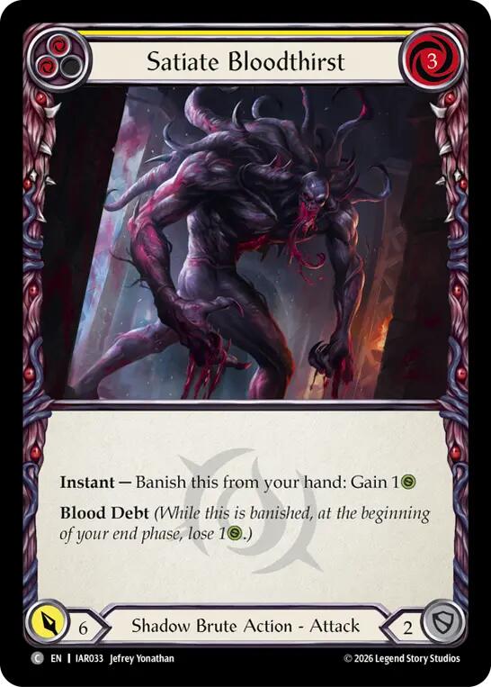 Satiate Bloodthirst (Yellow) card image