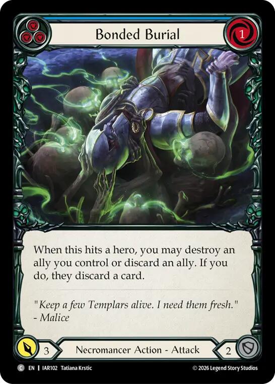 Bonded Burial (Blue) card image