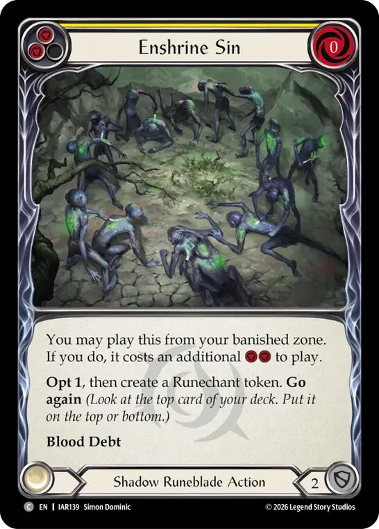 Enshrine Sin (Yellow) card image