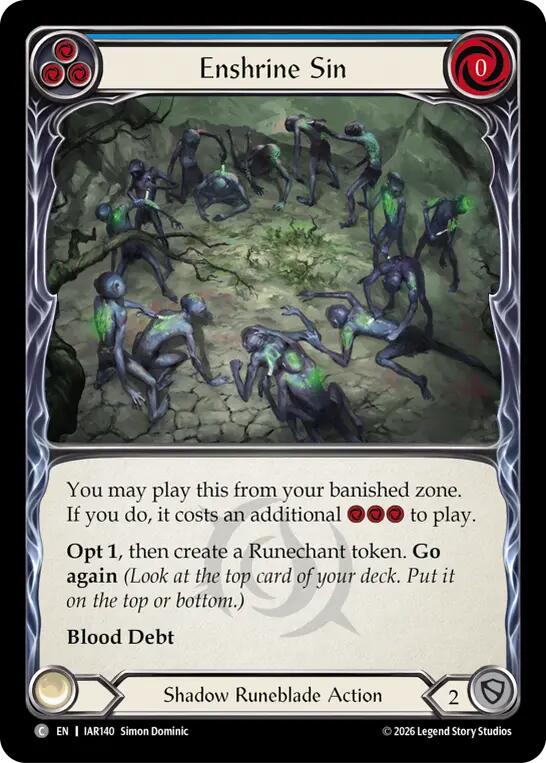Enshrine Sin (Blue) card image