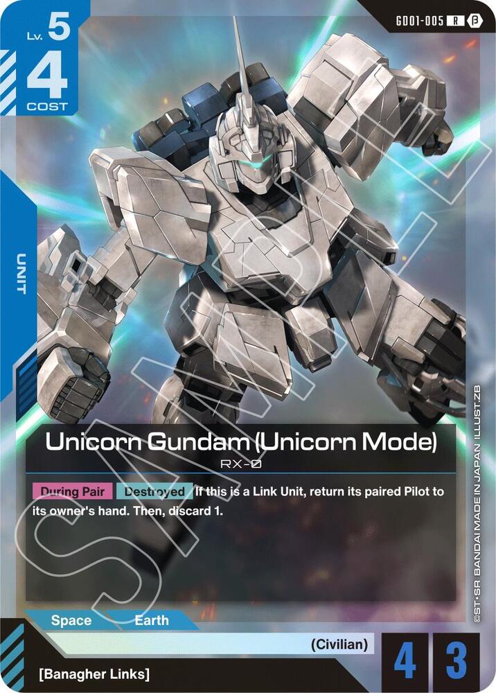 Unicorn Gundam (Unicorn Mode) card image