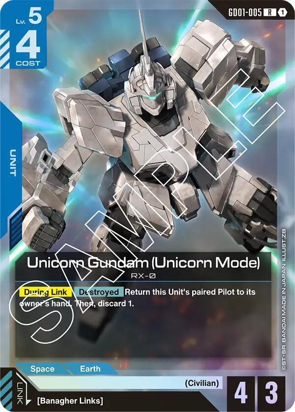 Unicorn Gundam (Unicorn Mode) card image