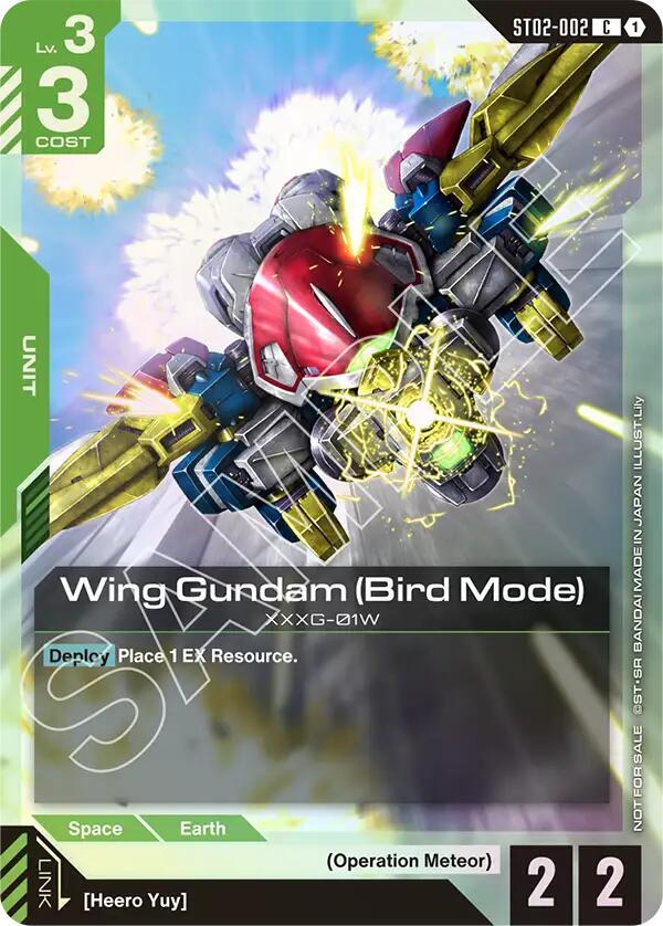Wing Gundam (Bird Mode) (Store Tournament Participant Pack 01) card image