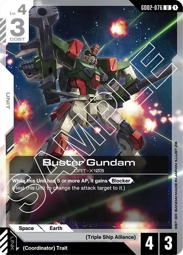 Buster Gundam card image