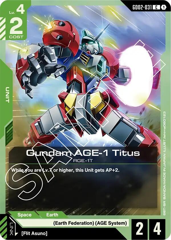 Gundam AGE-1 Titus card image