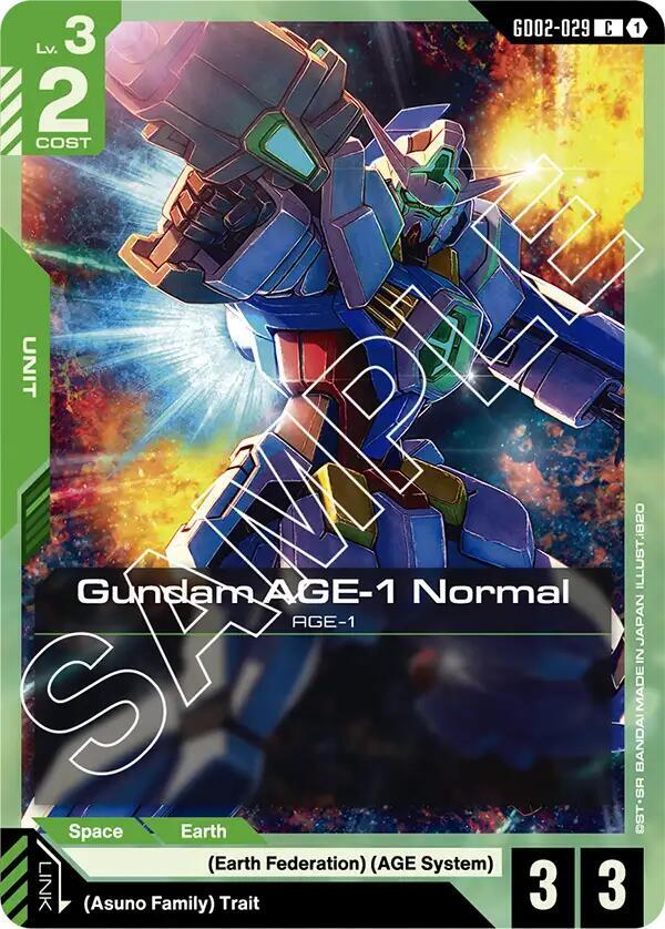 Gundam AGE-1 Normal (GD02-029) card image