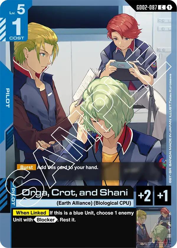 Orga, Crot, and Shani card image