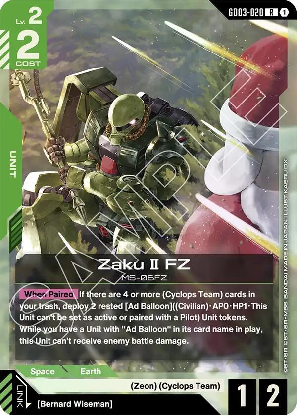 Zaku II FZ card image