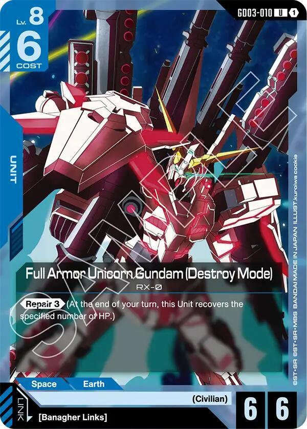 Full Armor Unicorn Gundam (Destroy Mode) card image