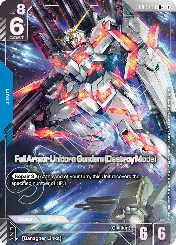 Full Armor Unicorn Gundam (Destroy Mode) (U+) card image