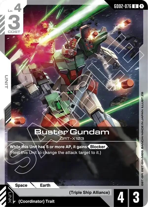 Buster Gundam card image