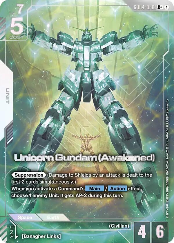 Unicorn Gundam (Awakened) (LR+) card image