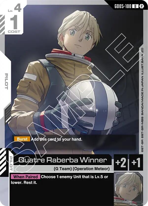 Quatre Raberba Winner card image