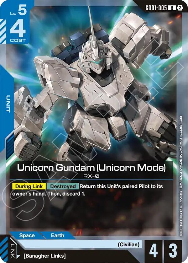 Unicorn Gundam (Unicorn Mode) card image