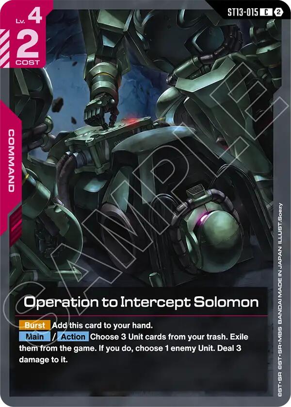 Operation to Intercept Solomon card image