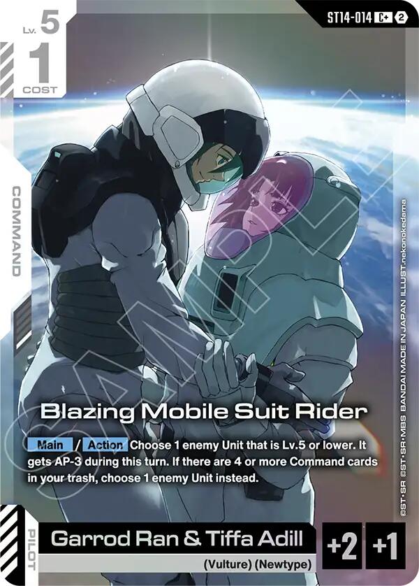 Blazing Mobile Suit Rider (C+) card image