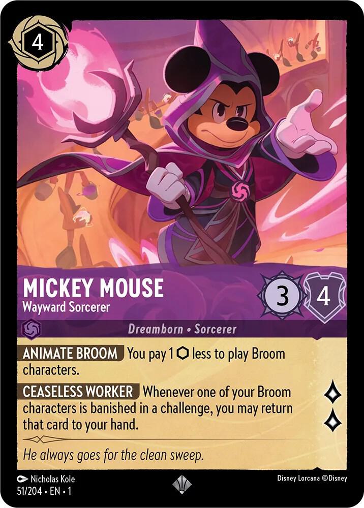 Mickey Mouse - Wayward Sorcerer card image