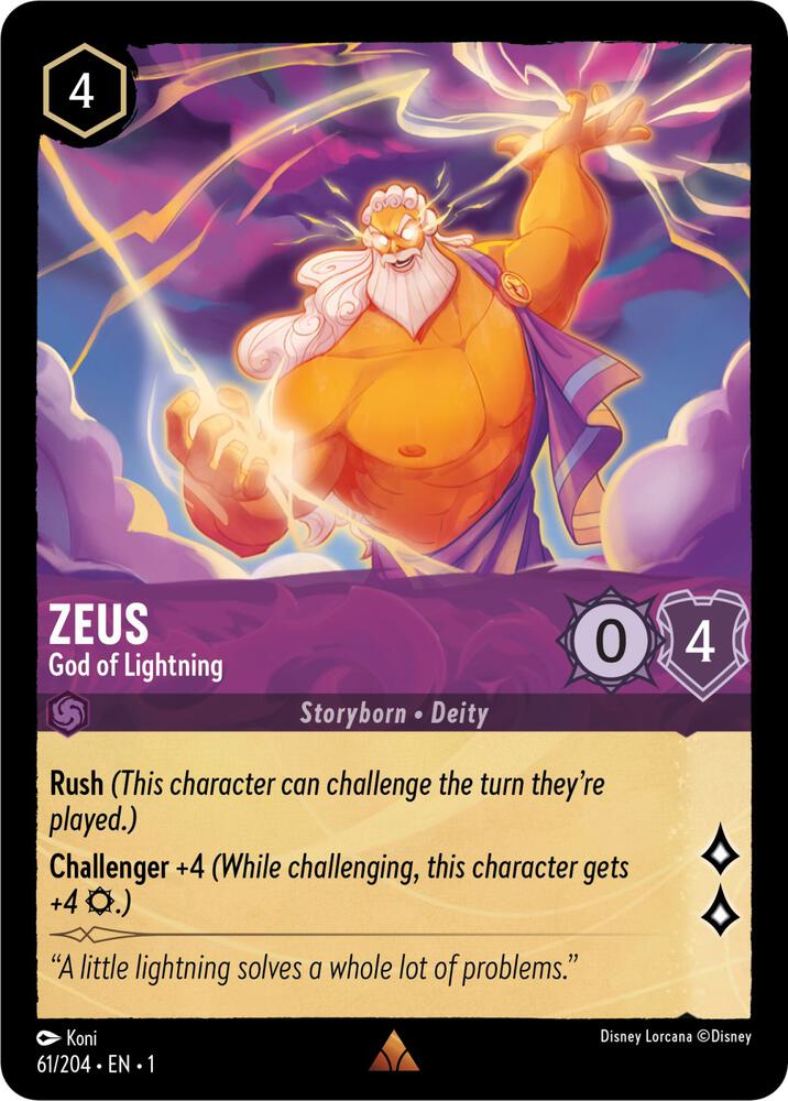 Zeus - God of Lightning card image