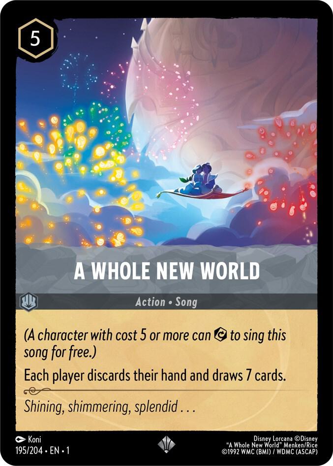 A Whole New World card image