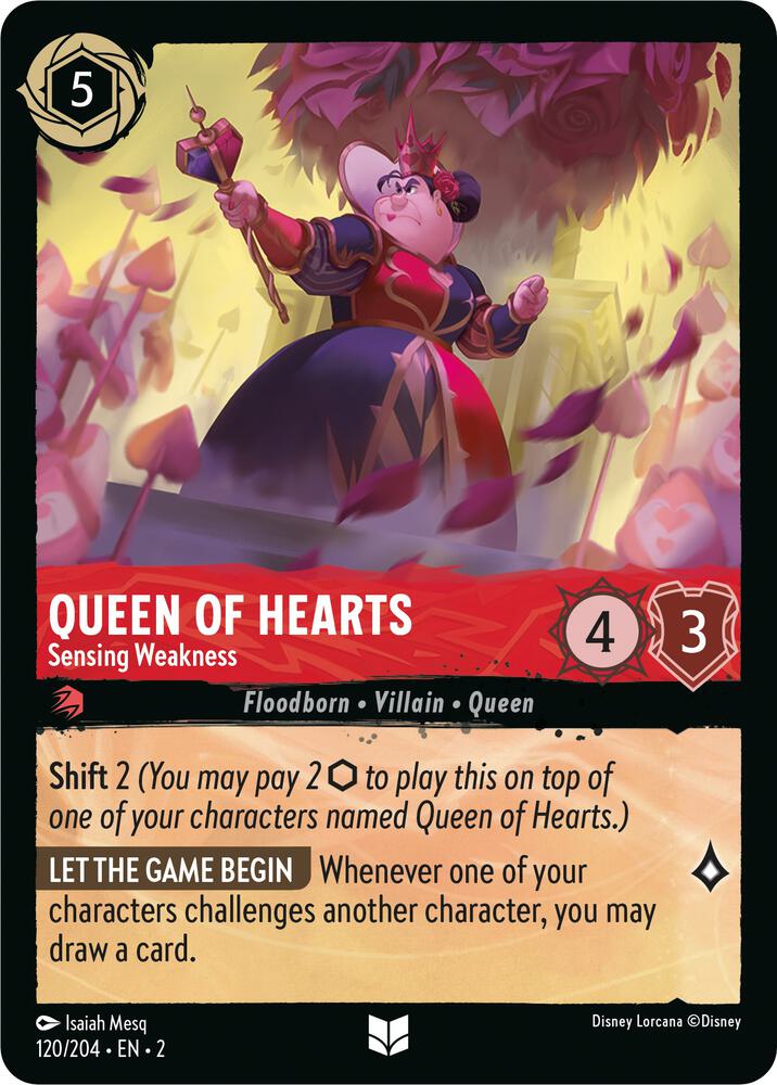 Queen of Hearts - Sensing Weakness card image