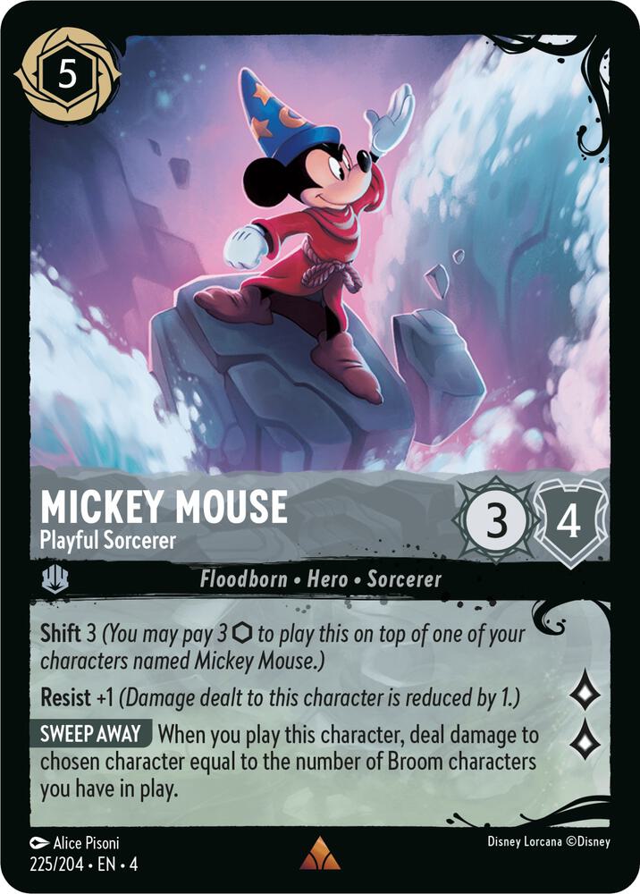 Mickey Mouse - Playful Sorcerer (225/204) card image