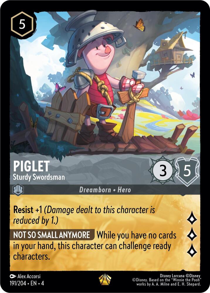 Piglet - Sturdy Swordsman card image