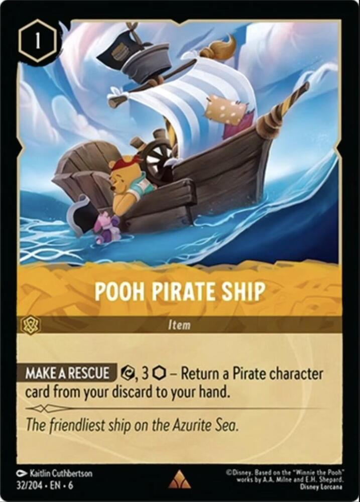 Pooh Pirate Ship card image