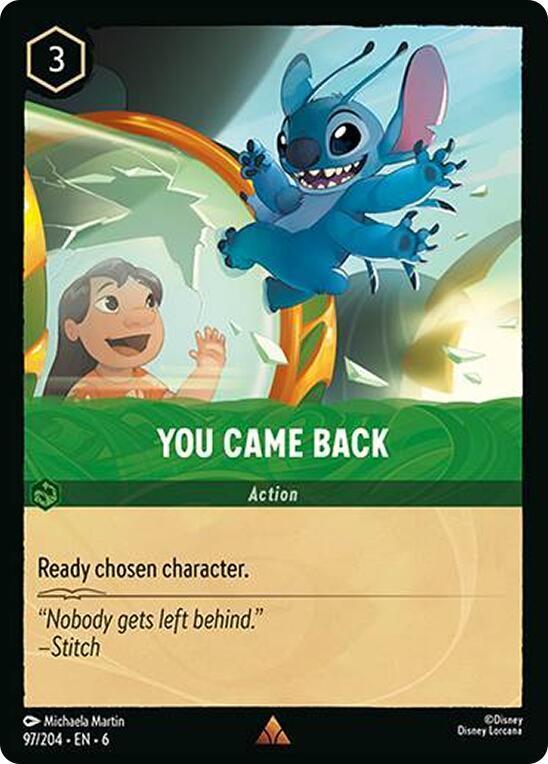 You Came Back card image