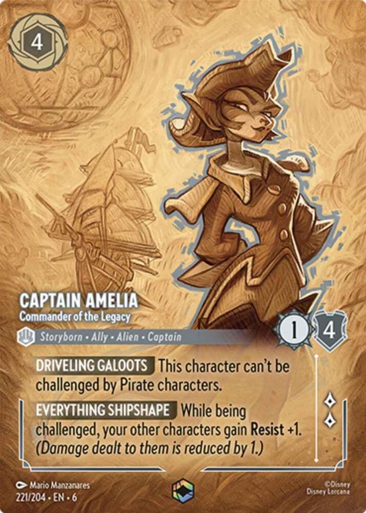Captain Amelia - Commander of the Legacy (Enchanted) card image
