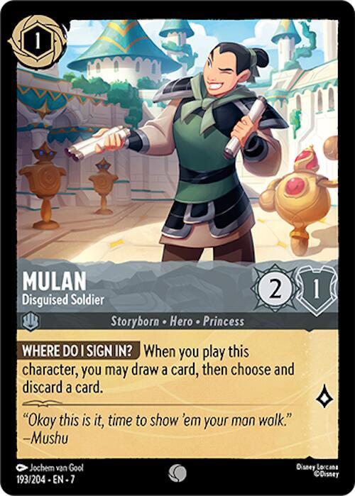 Mulan - Disguised Soldier card image
