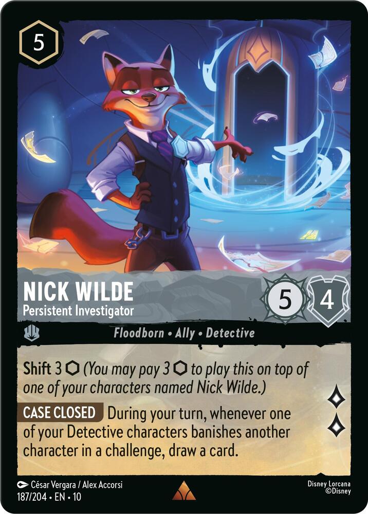 Nick Wilde - Persistent Investigator card image