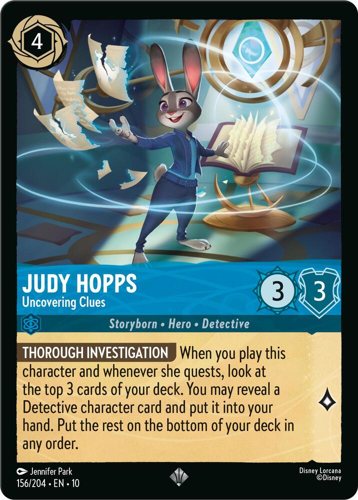 Judy Hopps - Uncovering Clues card image